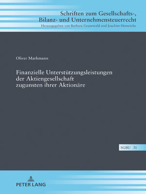 cover image of Finanzielle Unterstützungsleistungen der Aktiengesellschaft zugunsten ihrer Aktionäre